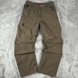 Vintage Y2K Independent Truck Company Khaki Green Cargo Shorts/Pants Size 32